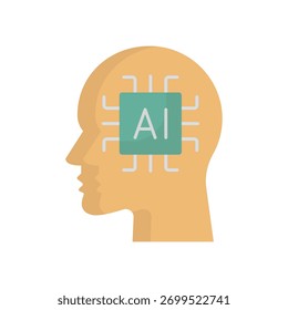 Icono del Vector de la inteligencia artificial que puede modificar o editar fácilmente
