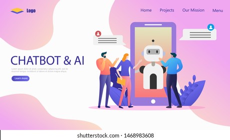 Artificial Intelligence Vector Illustration Concept, Suitable for web landing page, ui, mobile app, editorial design, flyer, banner, and other related occasion