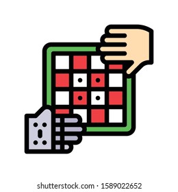 Artificial intelligence vector illustration, Future technology filled design icon