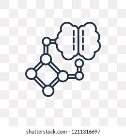 Artificial intelligence vector outline icon isolated on transparent background, high quality linear Artificial intelligence transparency concept can be used web and mobile