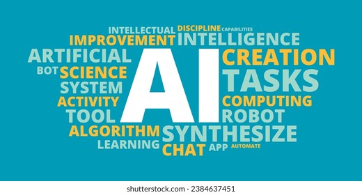 ARTIFICIAL INTELLIGENCE word cloud concept. Vector illustration