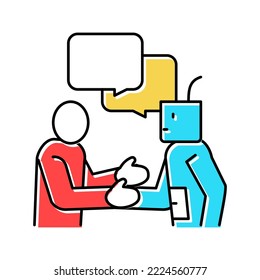 artificial intelligence work introduction color icon vector. artificial intelligence work introduction sign. isolated symbol illustration