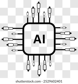 Artificial intelligence,ai technology chip Vector illustration