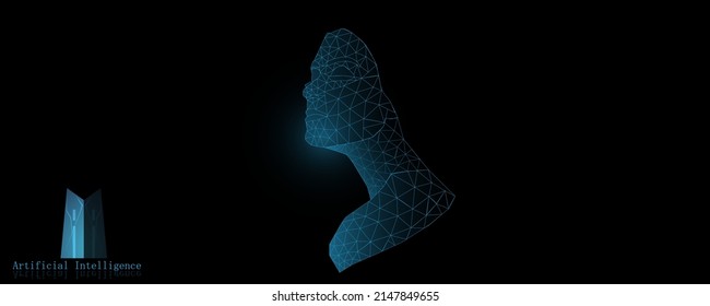 Artificial intelligence.Technological background. Vector scientific illustration.