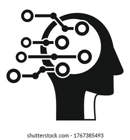 Icono inteligente artificial. Ilustración simple del icono vectorial inteligente artificial para el diseño web aislado en fondo blanco