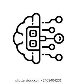 artificial intelligent icon. vector line icon for your website, mobile, presentation, and logo design.