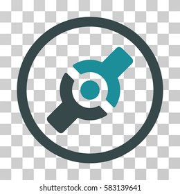 Artificial Joint vector pictograph. Illustration style is a flat iconic bicolor soft blue symbol on a transparent background.