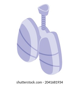 Artificial lungs icon isometric vector. Robot suit. Cyber man