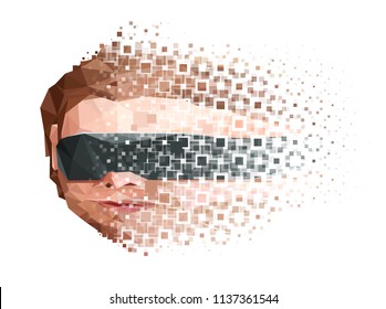 Artificial Mind Decay Abstract Concept. Vector EPS10