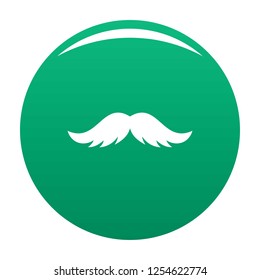 Artificial mustache icon. Simple illustration of artificial mustache vector icon for any design green