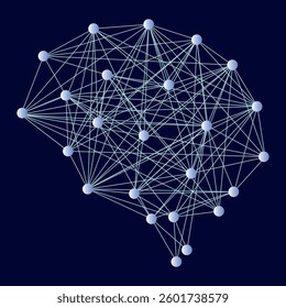 Artificial neural network brain – abstract ai connectivity concept. a futuristic representation of brain-inspired intelligence.