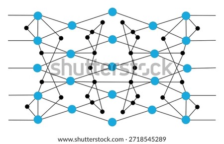 Artificial Neural Network Diagram Vector – Machine Learning Connection Nodes Illustration
