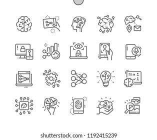 Artificial neural network Well-crafted Pixel Perfect Vector Thin Line Icons 30 2x Grid for Web Graphics and Apps. Simple Minimal Pictogram