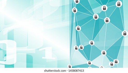 Artificial neural networks big data abstract vector illustration