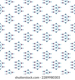 Artificial Neural Networks vector concept colored seamless pattern