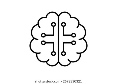 Ícone de neurônio artificial. Ícone relacionado à Tecnologia. Estilo do ícone de linha. Design simples de vetor editável