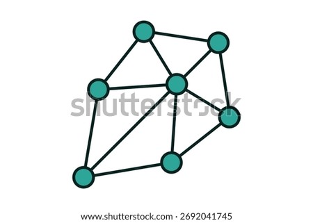 Artificial neuron Icon. Icon related to Technology. Suitable for web site design, app, UI, user interfaces. Flat icon style. Simple vector design editable