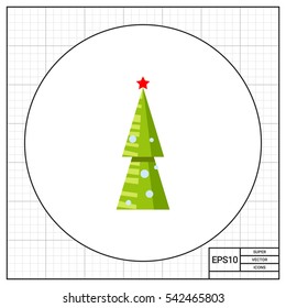 Artificial New Year Tree Icon