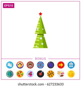 Artificial New Year Tree Icon