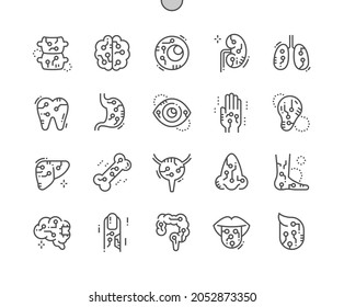 Artificial organ. Science, prosthesis, surgery, engineering, implant. Part of body. Health care, medical and medicine. Pixel Perfect Vector Thin Line Icons. Simple Minimal Pictogram