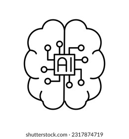 Artificial  Outline Vector Icon that can easily edit or modify 

