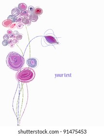 artificial pastel flower design, free copy space