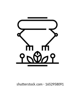 Artificial plants line icon, concept sign, outline vector illustration, linear symbol.