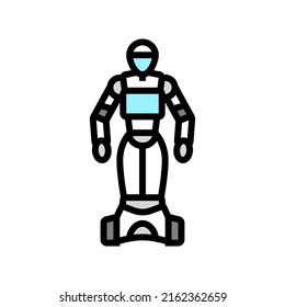 vector de icono de color de robot artificial. signo de robot artificial. ilustración de símbolo aislado