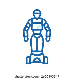artificial robot doodle icon sketch vector. artificial robot sign. isolated symbol illustration