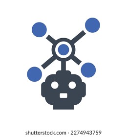 Artificial Robot icon, Vector Graphics