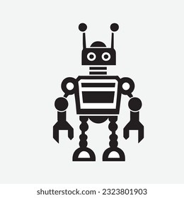 Artificial robot Logo icon. Outline artificial robot vector icon for web design isolated on white background