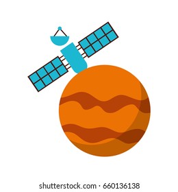 artificial satellite on planet