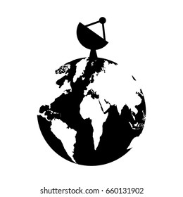 artificial satellite on planet earth