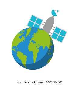 artificial satellite on planet earth