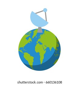 artificial satellite on planet earth