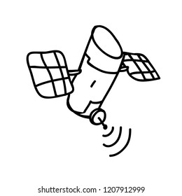 artificial satellite orbiting icon