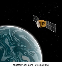 Artificial satellite in planetary orbit