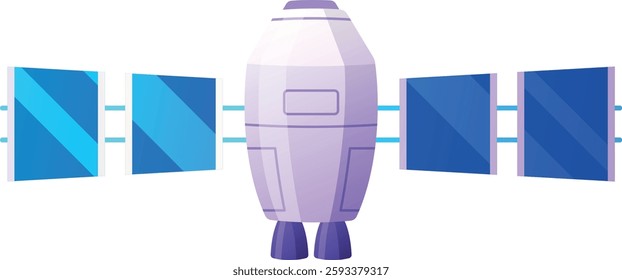 Artificial satellite space object vector illustration