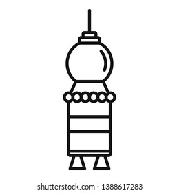 Artificial satellite spaceship icon. Outline artificial satellite spaceship vector icon for web design isolated on white background