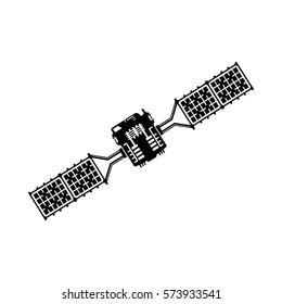 Artificial Space Satellite Vector Icon