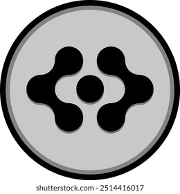 Artificial Superinteligência Alliance criptomoeda desenhos de logotipos em fundo abstrato. Ilustrações em 3d.