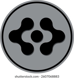 Artificial Superintelligence Alliance-fet cryptocurrency logos drawings on abstract background. 3d illustrations.