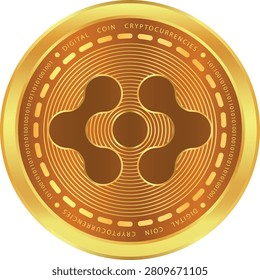 Artificial Superintelligence Alliance-fet cryptocurrency logos drawings on abstract background. 3d illustrations.