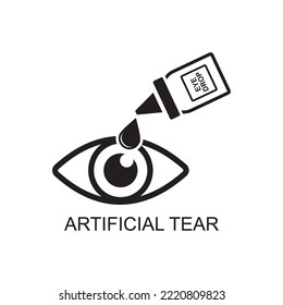 artificial tear icon , ophthalmology icon vector