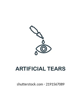 Artificial Tears icon. Line simple icon for templates, web design and infographics