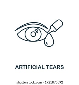 Artificial Tears icon. Simple illustration from ophthalmology collection. Creative Artificial Tears icon for web design, templates, infographics and more