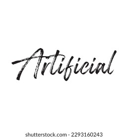 artificial text on white background.