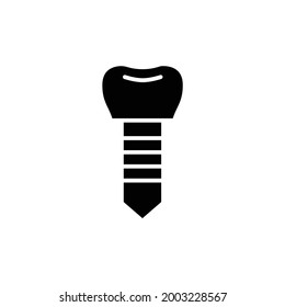 Artificial tooth line icon. Isolated vector element.