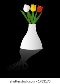 Artificial tulips.