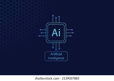 Artificial intelligence abstract vector illustration design 